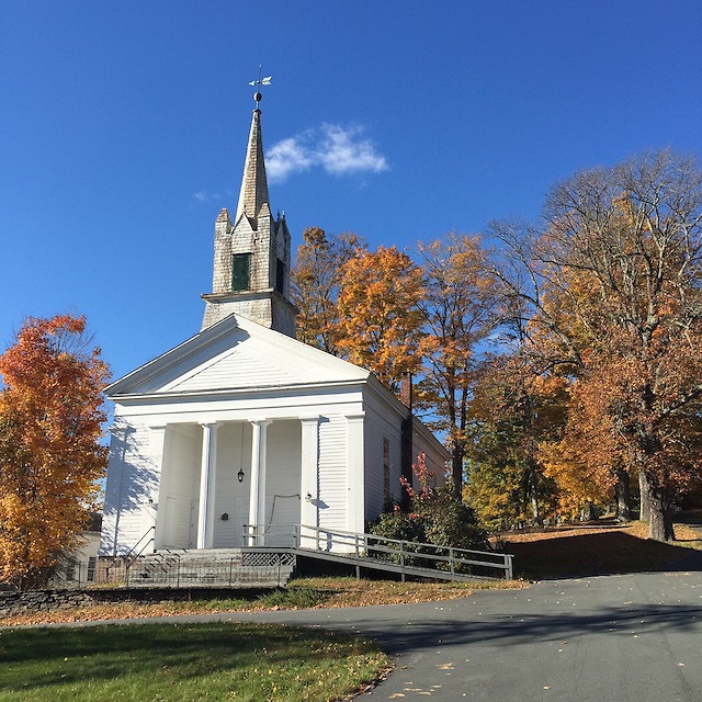 Across the street, landmark Church and graveyard - 6201 NY-42