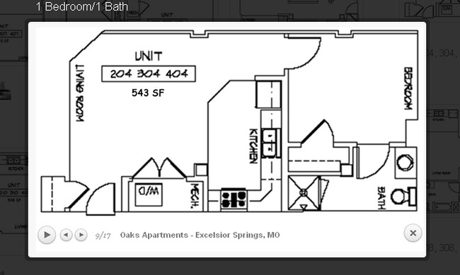 1BR/1BA - Oaks Apartments 55+ Senior Community