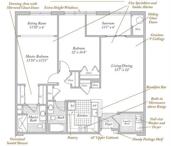 Floorplan - Evergreens at Columbia Town Center