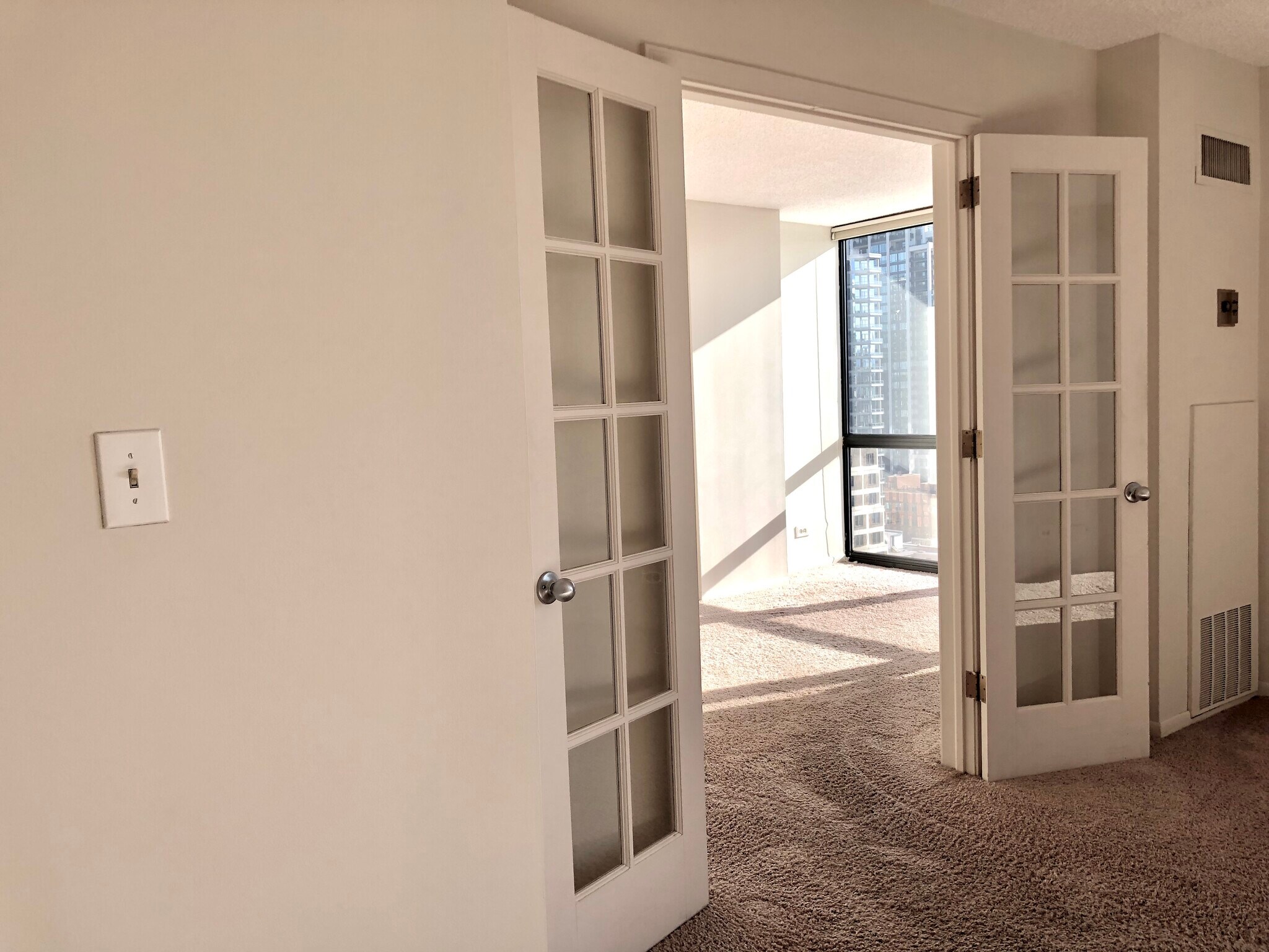 View from living room into bedroom - 1122 N Clark St