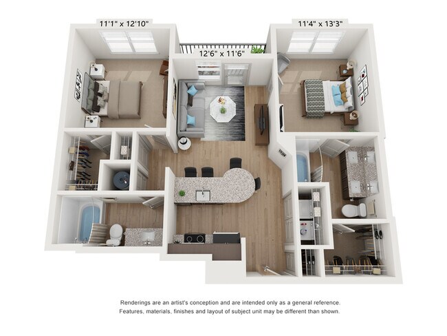 2 Bed 2 Bath - The Edge Apartments