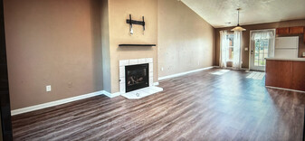 family room with fireplace - 906 Green Ct