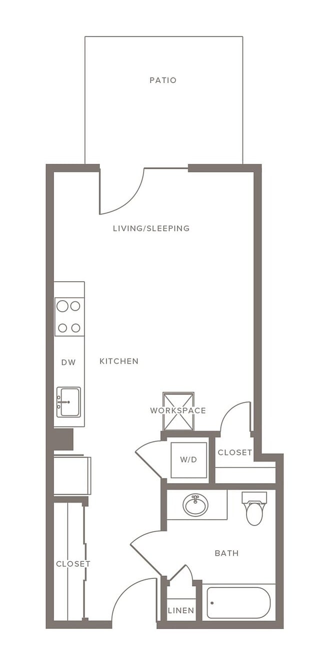 S02 - Studio w/Patio - Modera Lofts