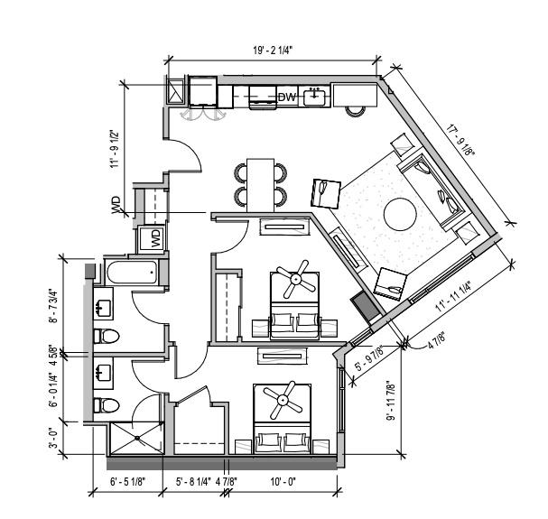 Floor plan with measurements - 1699 Market St
