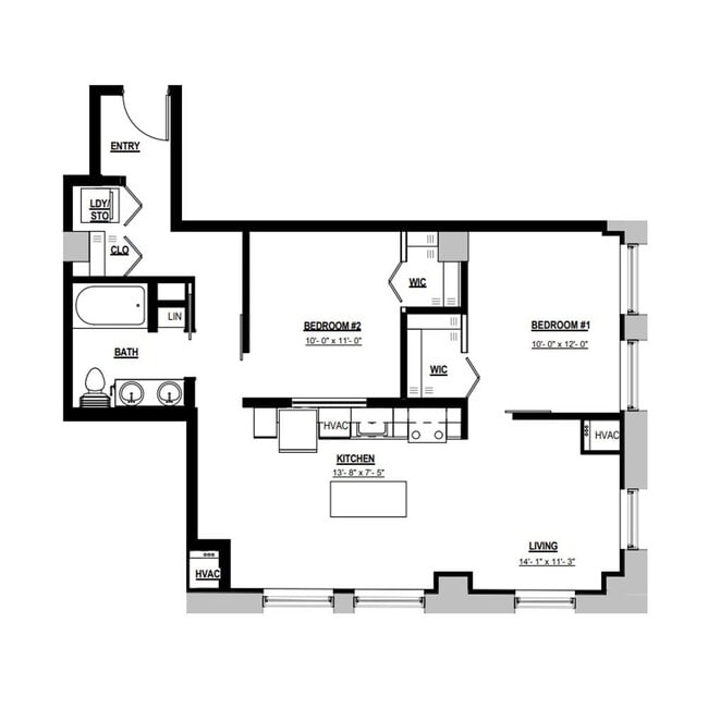 Floorplan - Parisian on Vine Apartments