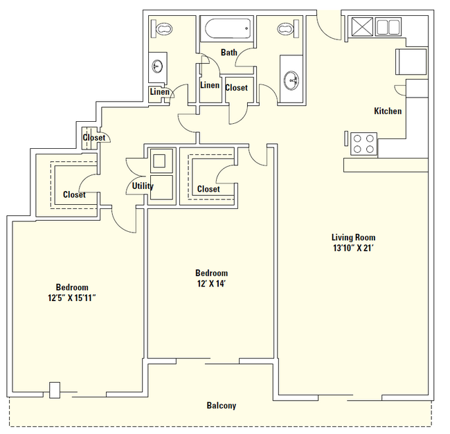 Floorplan - Memorial Towers Apartments