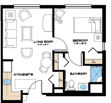 1BR/1BA - Aston Gardens At Pelican Marsh Senior Living