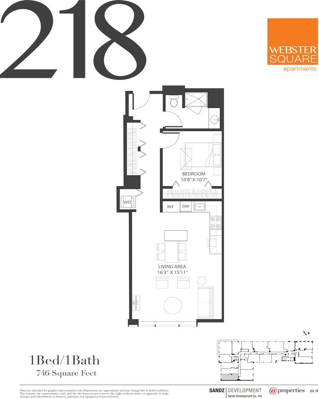 218 Floor Plan - Webster Square Apartments