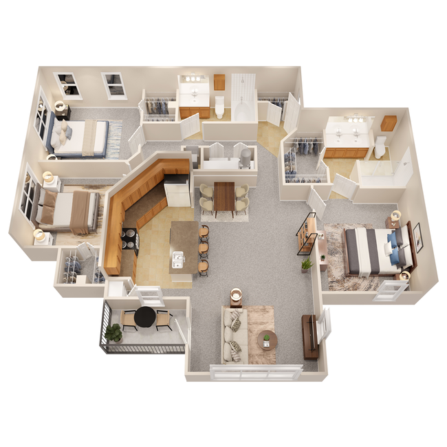 Floorplan - The Fountains of Conroe Apartment Homes