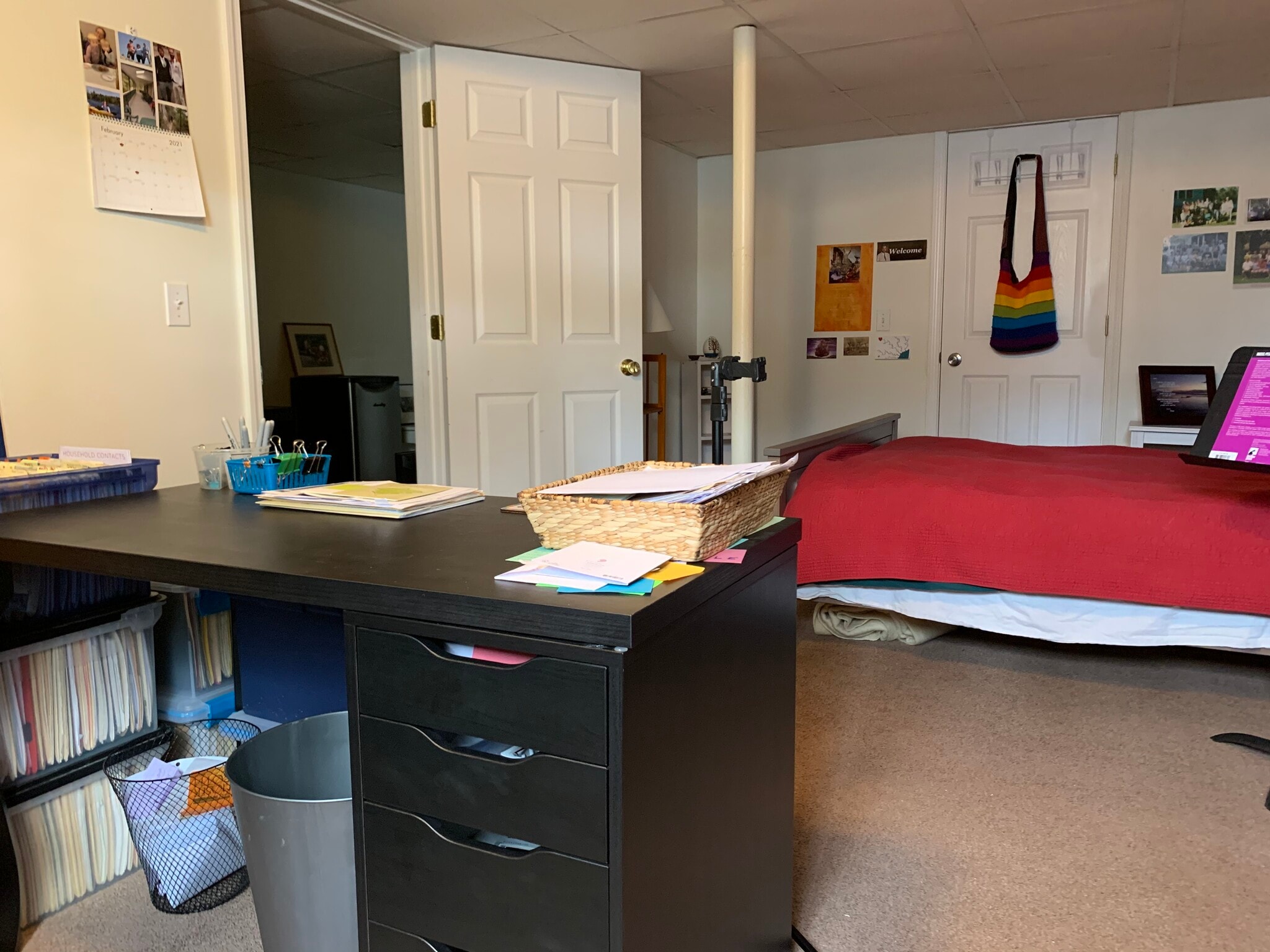 View of bedroom from the side with the bonus area/office. - 108 Heidi Ct