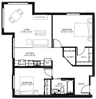 Floorplan - Eastside 1256