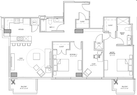 3BR/2BA - 21 Rio Apartments