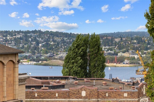 View of Gas Works Park across Lake Union: imagine how the fireworks look from here! - 730 Bellevue Ave E