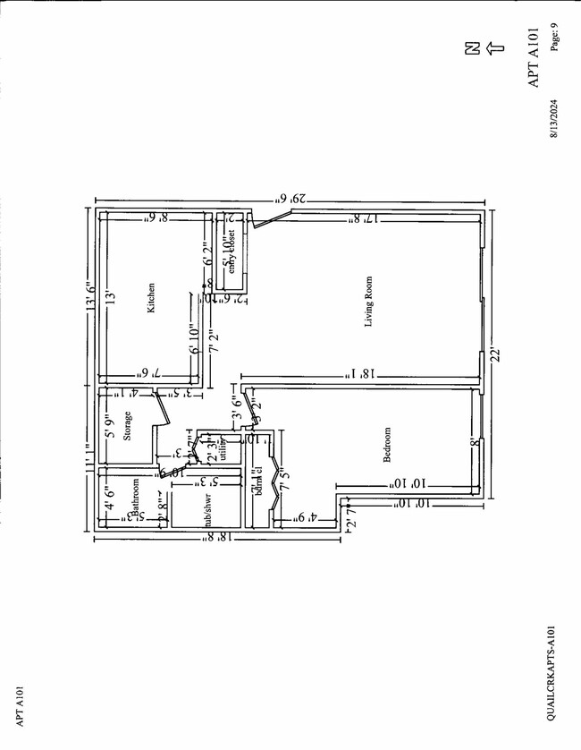 Floorplan - Quail Creek Apts.