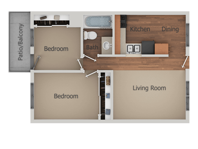 Floorplan - Creekside Villas Apartments