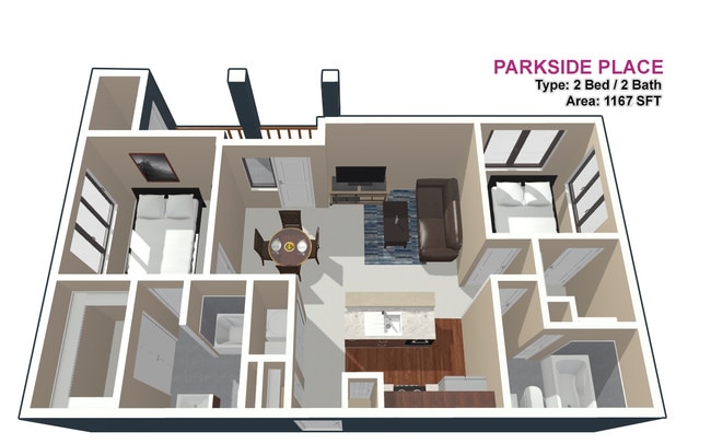 2 BED / 2 BATH - Parkside Place