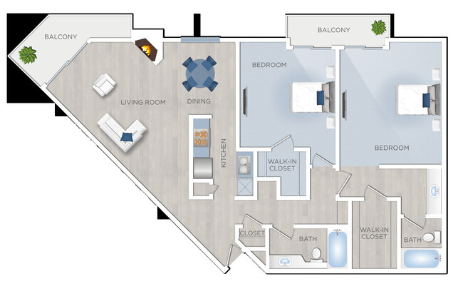 Floorplan - Chelsea Court Apartments