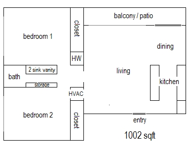 2BR/1BA - Brookhollow Garden Apartments