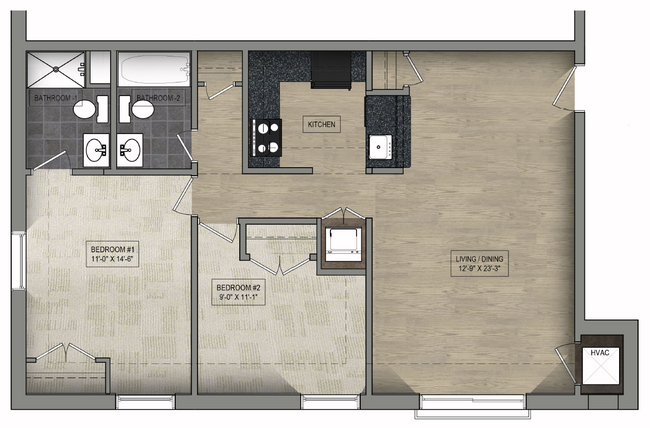 Floorplan - Parkway Overlook Apartments