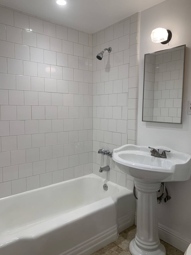 Clean tiles bathroom w/ storage above toilet - 1600 N Verdugo Rd