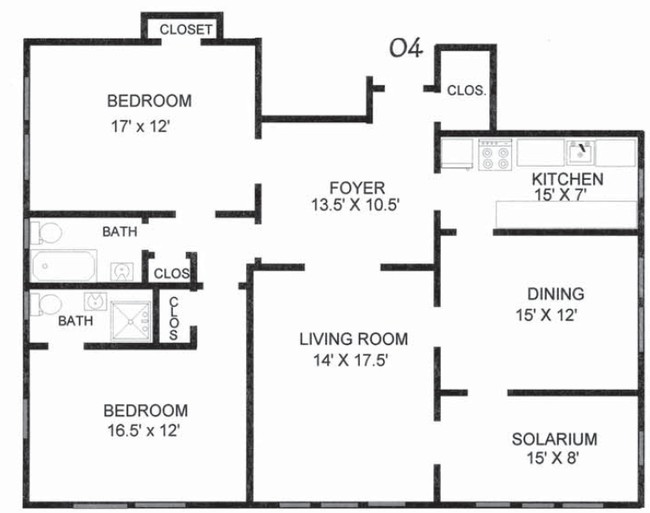 2BR/2BA - Ambassador Apartments