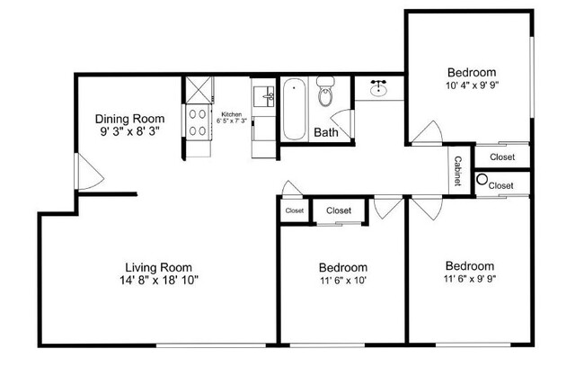 Floorplan - THE HEIGHTS AT SHERIDAN (BAYVIEW APTS)