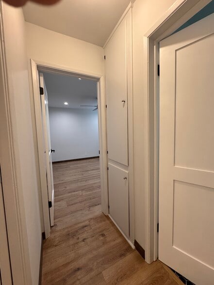 Hallway storage. Private bedroom. - 1016 Western Ave
