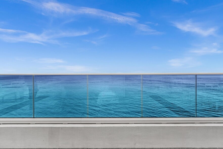 Ocean Views from the Rooftop thru Glass Railings - 4020 Galt Ocean Dr