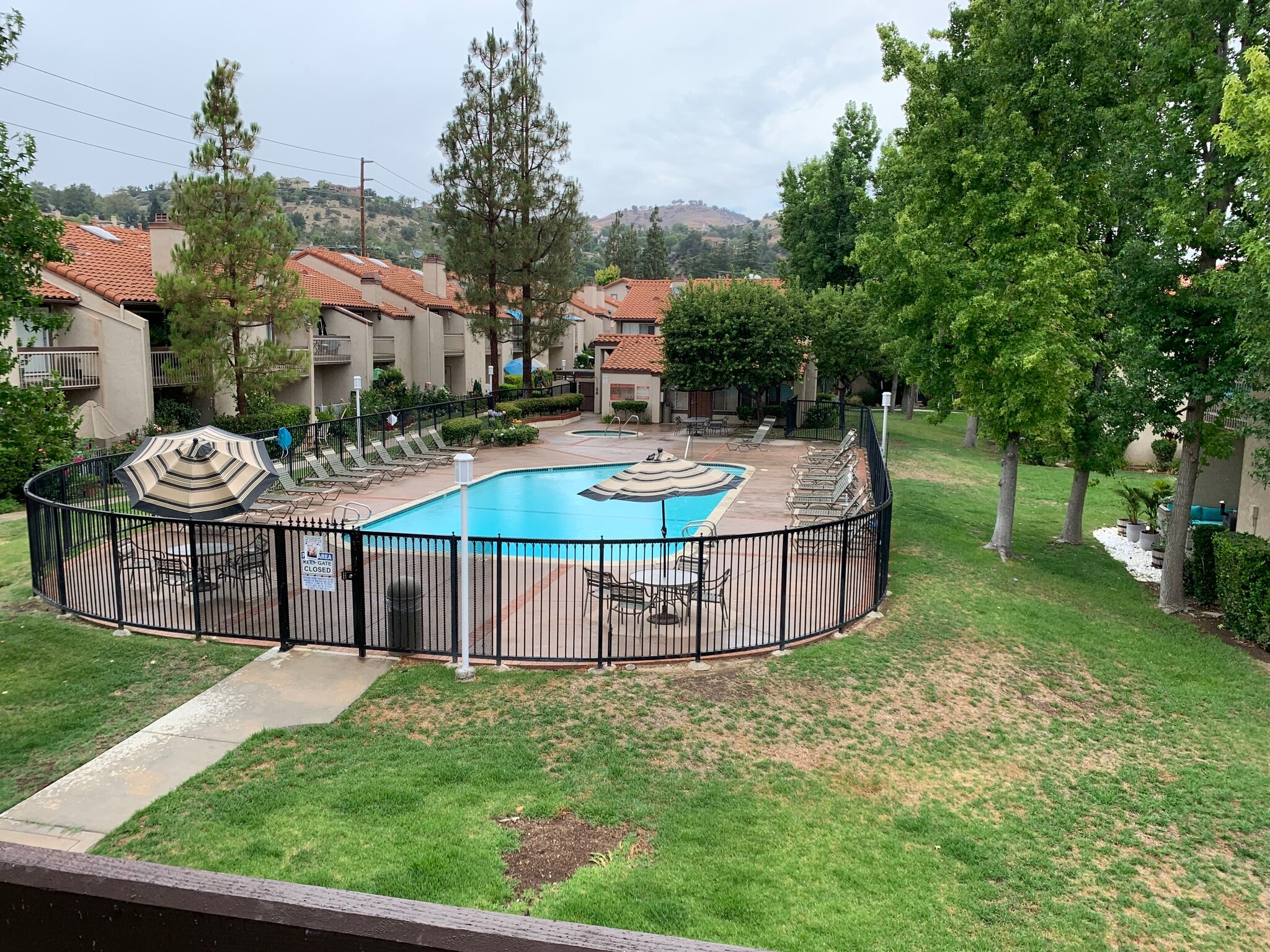 Pool view from master balcony - 5604 Las Virgenes Rd