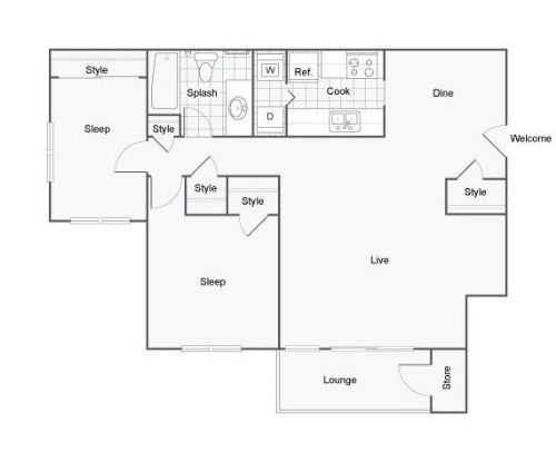 Floorplan - The Stinson Apartment Homes