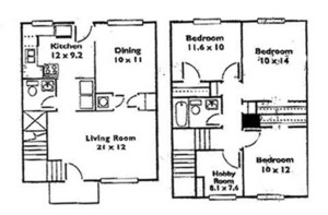 Floorplan - The Vue at Claudette Townhomes & Apartments