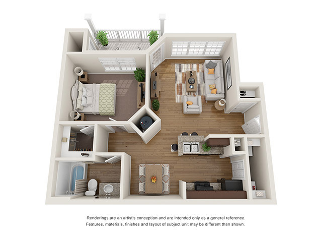 Floorplan - Ashley Cascade Apartments