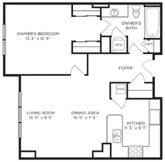 1BR/1BA - Residences at Park Place