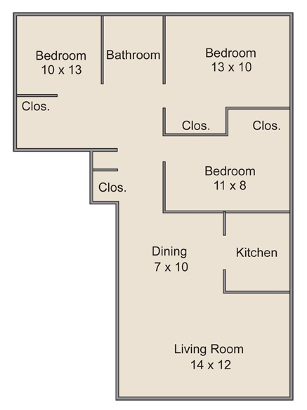 3BR/1BA - Cherrydale Apartments