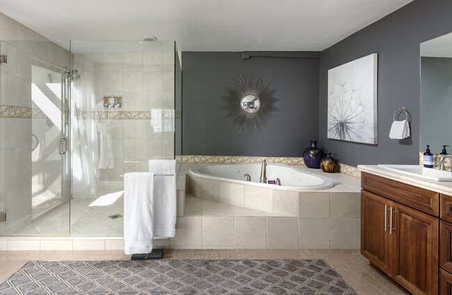 The Primary Suite bath offers everything you need to unwind. - 71535 Biskra Rd