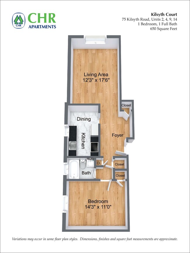 Floorplan - CHR Brighton Apartments