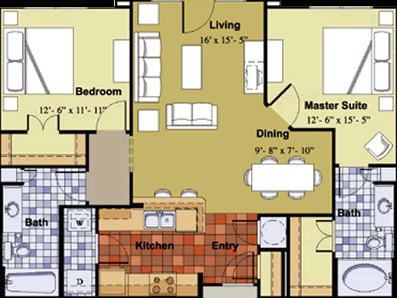 2BR/2BA - Columbia Crest