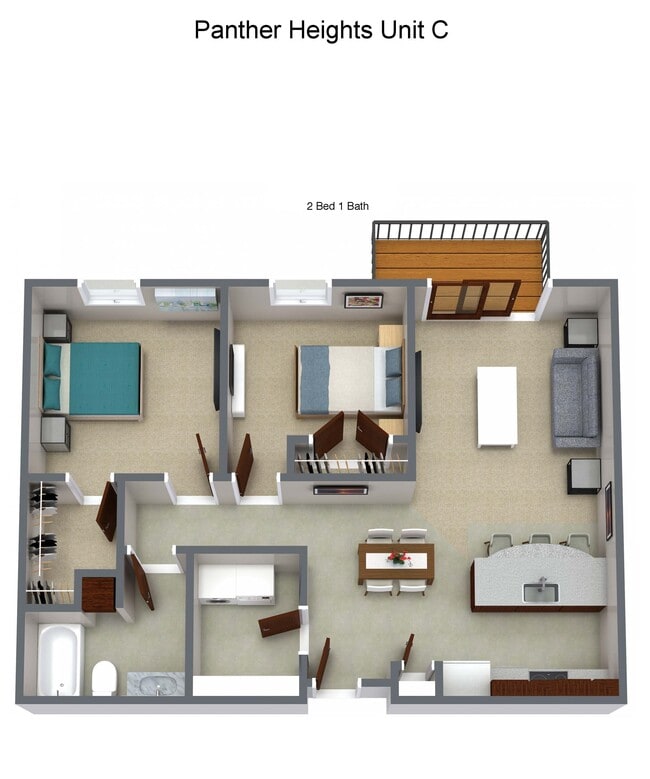 Floorplan - Panther Heights Apartments