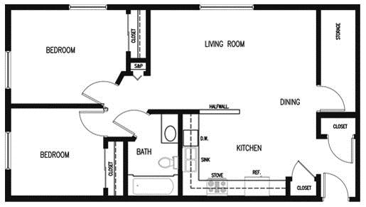 Floorplan - Fisk Street Apartments