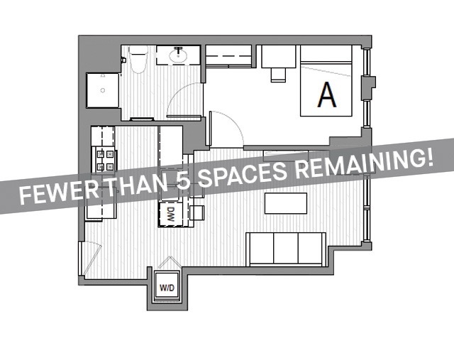 1x1 E - Fewer than 5 Spaces Remaining! - Student | Rise at Riverfront Crossings