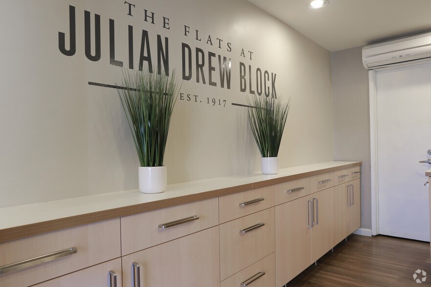 Building Signage in Lobby - The Flats at Julian Drew Block