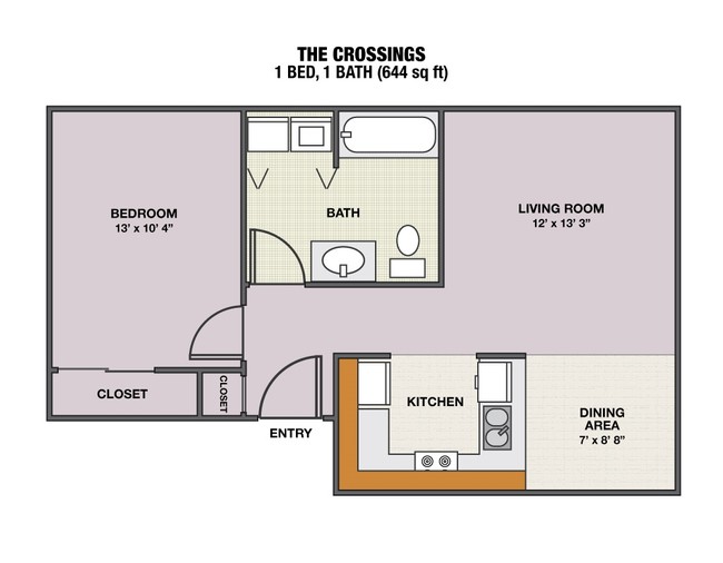 1BR/1BA - The Crossings