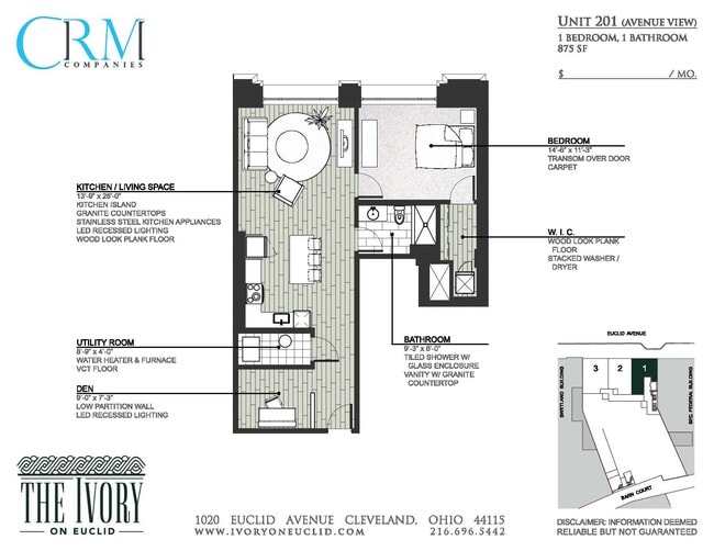 Floorplan - Ivory on Euclid