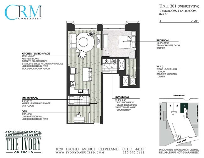 Floorplan - The Ivory on Euclid