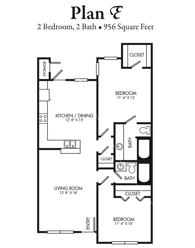 Plan E - Courtyards at Kirnwood Apartment Homes