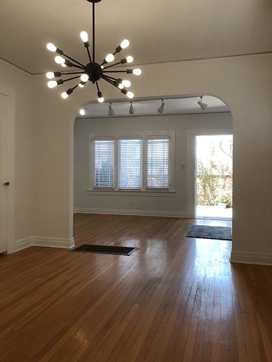 View from dining room to front door - 1443 Centinela Ave