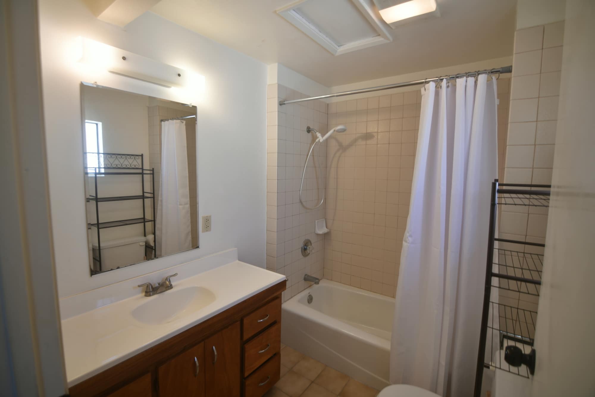 Bathroom with shower tub. - 111 N Pacific Coast Hwy