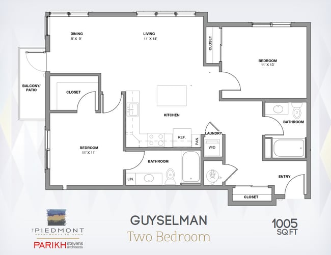 Floorplan - The Piedmont Apartments