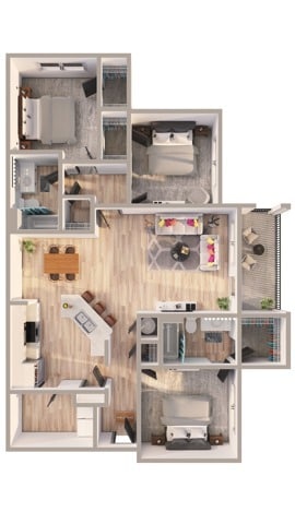 E1 Floor Plan - The Willows Ashley Park
