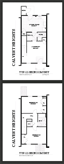 2BR/2BA - Calvert Heights Townhouse Apartments